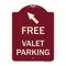Signmission Free Valet Parking W/ Upper Left Arrow Heavy-Gauge Aluminum Sign, 24" x 18", BU-1824-23941 A-DES-BU-1824-23941 - alternate 1